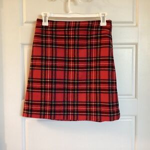J Crew Tartan Wool Mini Skirt